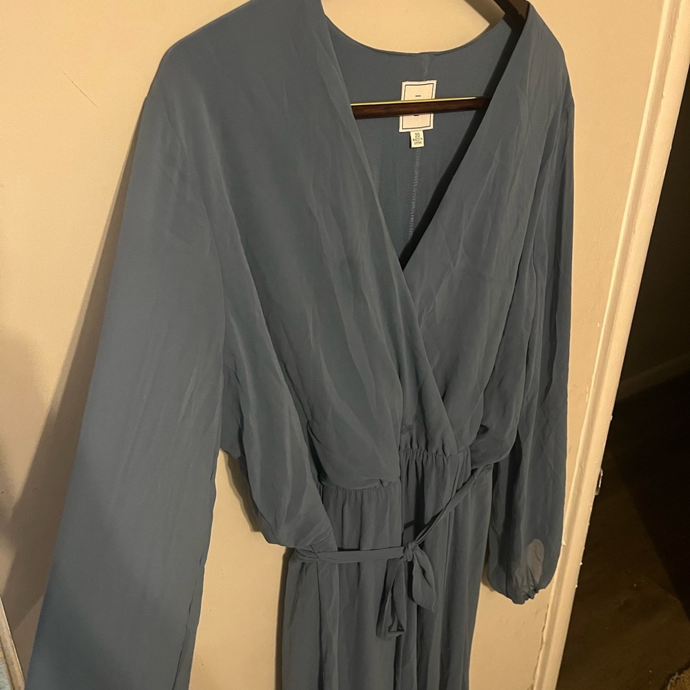 David's Bridal Blue Maxi Dress